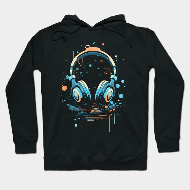 Headphones Music Colors Hoodie by Nerd_art